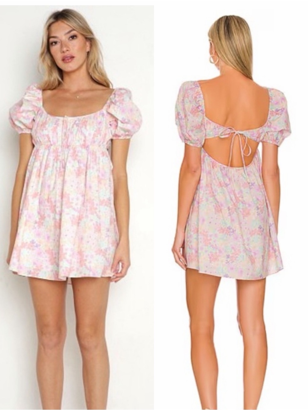 NWT For Love and Lemons Kennedy Floral Babydoll Mini Dress Size S